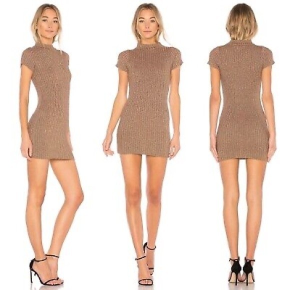 NWT For Love and Lemons Knitz Sweater Mini Dress - Size Large - Picture 1 of 10